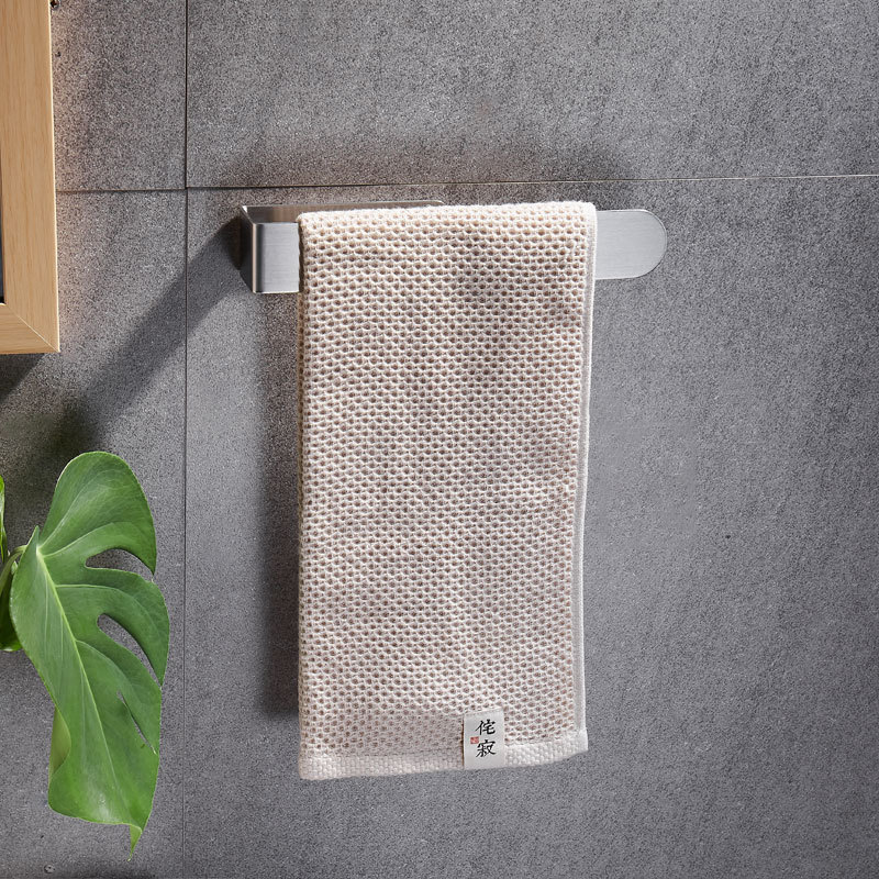 Modern U-Shaped Wall Mounted Hand Towel Holder for Bathroom & Kitchen – Stainless Steel Towel Rack in Silver or Matte Black – Rustproof, Space-Saving, Easy Install, 8.19in Wide