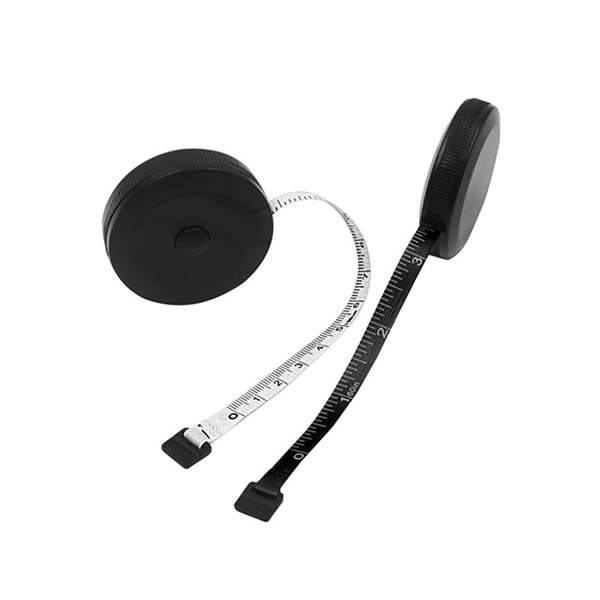2 pcs Mini Retractable Tape Measure, Black & White Soft Plastic Measurement Tape, Compact Measuring Tool for Clothing, Gifts, and Small Projects