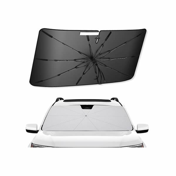 2025 Upgraded Windshield Sun Shade Umbrella for Car – Foldable UV Protection Sunshade with Ice Crystal Ribs & Teflon Coating – Blocks Heat & Sunlight, Fits Most Vehicles – Easy to Store Design