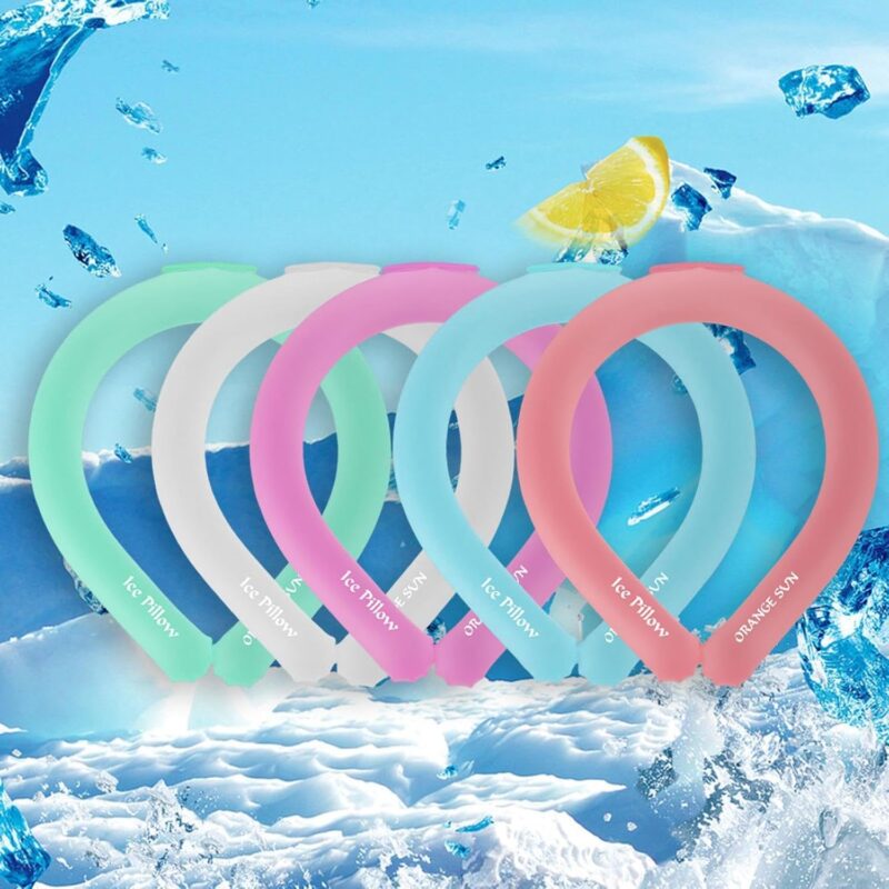 Summer Cooling Neck Ring, Ice Neck Cooler for Heat Relief - Portable and Reusable Cooling Necklace for Hot Flashes, Hiking, Running, and Kitchen Use - Ideal for Summer Comfort