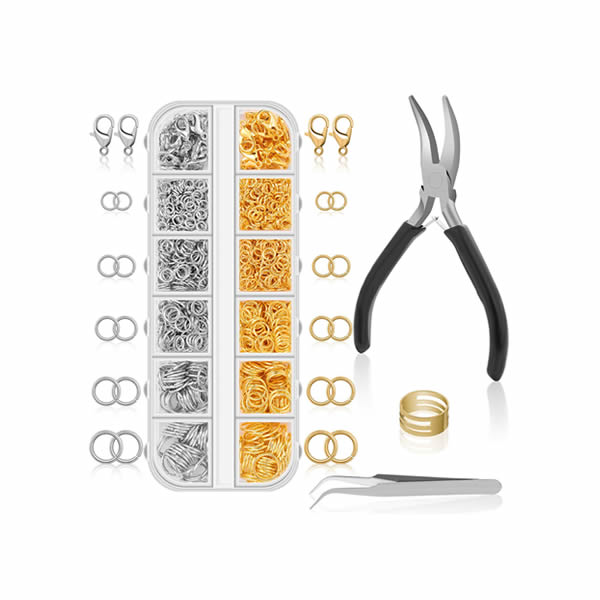 1200pcs Lobster Claw Clasps and Jump Rings for Jewelry Making | DIY Craft Supplies Set with Box for Necklaces, Bracelets, Keychains & More