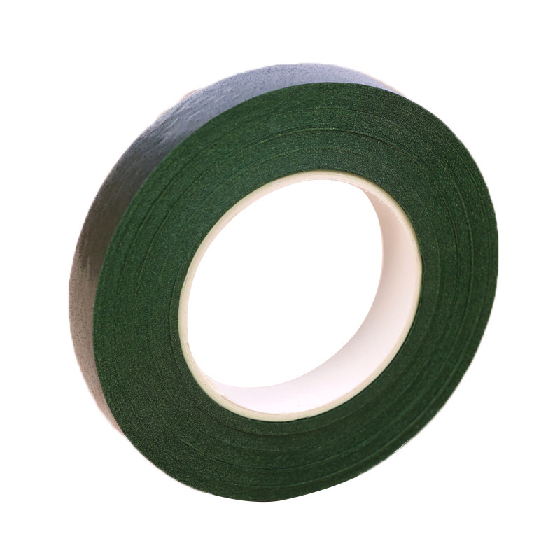 Green DIY Floral Tape, Floral Craft Tape for Silk Flowers, Decorative Gift Wrapping,  Green Crafting Tape for Flower Arrangements and DIY Projects