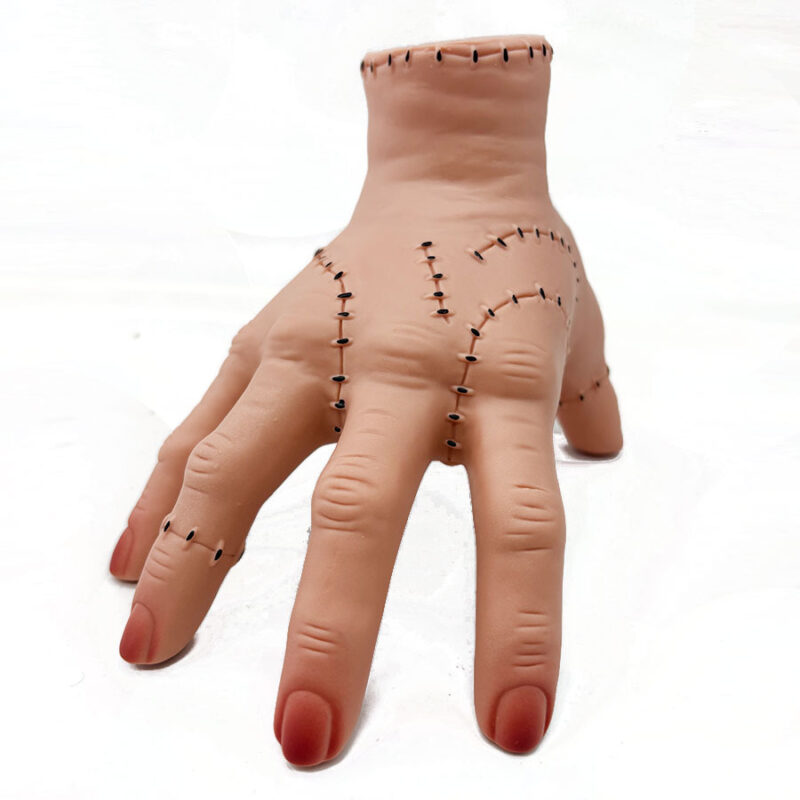 Wednesday Addams Severed Hand Prop – Halloween Prank Decoration – Addams Family Horror Hand Statue – Creepy Prop for Halloween Parties