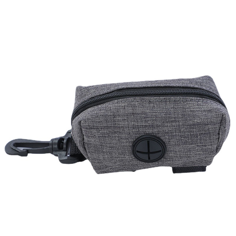 Dog Poop Bag Holder for Leash,Doggie Waste Bag Dispenser Small Doggy Poop Bag Zipper Pouch with Carabiner Clip, Leash Attachment Holder for Pet Puppy Poop Bags
