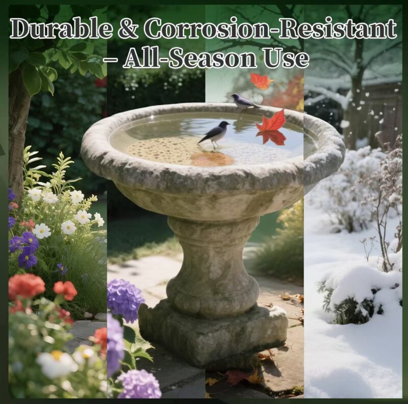 Premium Copper Bird Bath Purification Disc – 99.9% Pure Copper Water Cleaner for Outdoor Birdbaths – Natural Algae & Bacteria Prevention, Eco-Friendly, Safe for All Seasons