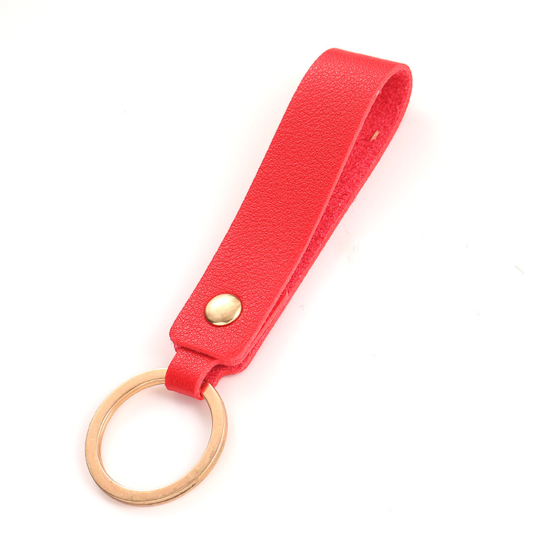 Keychain Leather Strap with Metal Ring - Colorful PU Leather Keychains for Camera, Bag, and Keyring Accessories，Ten pieces